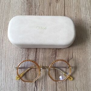 ★100% Authentic! NEW Chloe round scalloped sunglasses Honey★